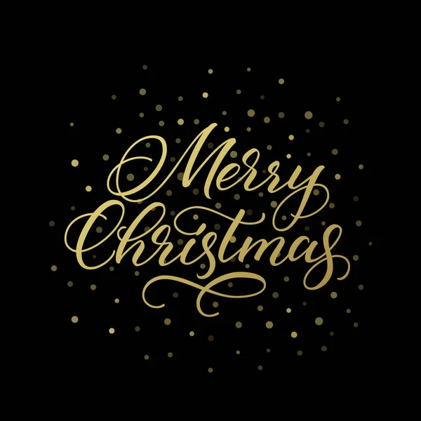 Feliz Navidad tarjeta de felicitación caligráfica — Vector de stock