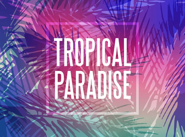 Tropisch paradijs achtergrond — Stockvector