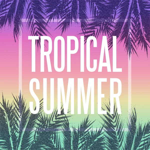 Fondo del paraíso tropical de verano — Vector de stock