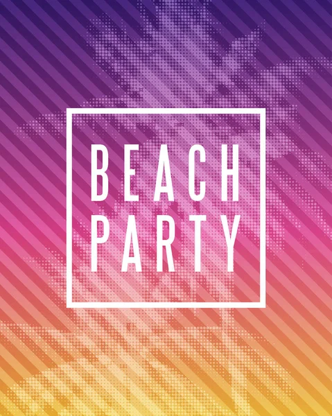 Tropikalnych lato beach party plakat projekt — Wektor stockowy