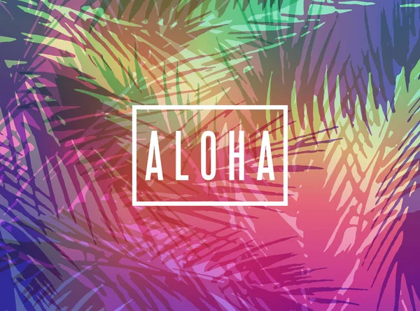 Aloha 夏威夷贺卡 — 图库矢量图片