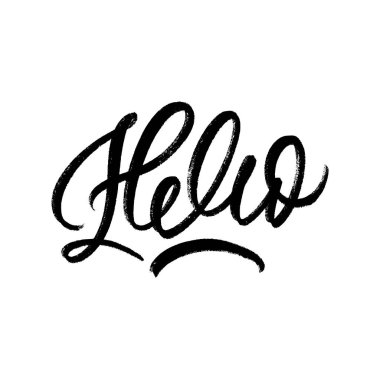 Hoş geldiniz. Beyaz üzerine izole edilmiş vektör fırça harfleri.