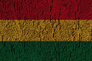 Arka planda Bolivya bayrağı var. Tasarımcı çözümleri kavramı.