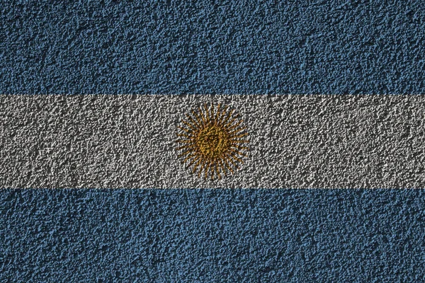 Bandera Argentina Sobre Una Textura Pared Fondo Concepto Soluciones Diseño — Foto de Stock