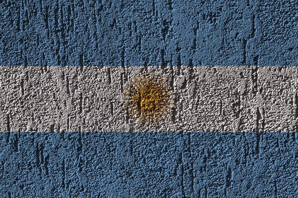 Bandera Argentina Sobre Una Textura Pared Fondo Concepto Soluciones Diseño — Foto de Stock