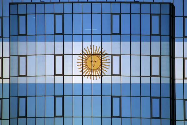 背景の壁のテクスチャにアルゼンチンフラグ デザインソリューションのコンセプト — ストック写真