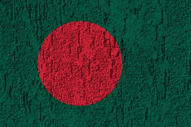 Arka planda Bangladeş bayrağı. Tasarımcı çözümleri kavramı.