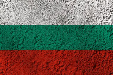 Arka planda bulgaria bayrağı var. Tasarımcı çözümleri kavramı.