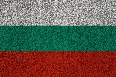 Arka planda bulgaria bayrağı var. Tasarımcı çözümleri kavramı.