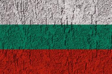 Arka planda bulgaria bayrağı var. Tasarımcı çözümleri kavramı.