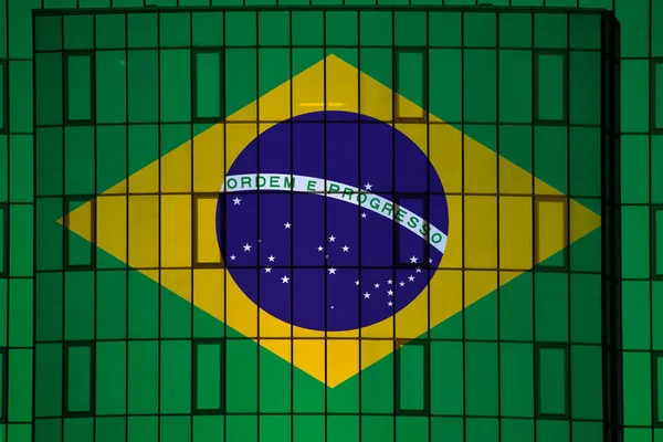 Brazil Flag Background Texture Concept Designer Solutions — Stock Photo, Image