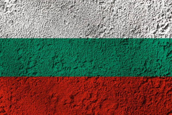 Die Bulgarische Flagge Auf Dem Hintergrund Konzept Für Designerlösungen — Stockfoto