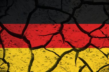 Arkaplan dokusunda Almanya bayrağı. Tasarımcı çözümleri kavramı.