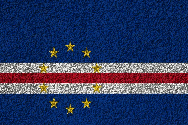 Cabo Verde Flagga Bakgrunden Textur Koncept För Designlösningar — Stockfoto