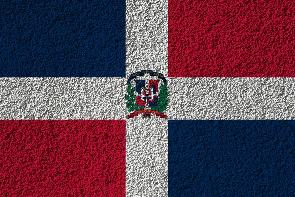 Flaga Dominikany Tle Tekstury Koncepcja Rozwiązań Projektowych — Zdjęcie stockowe