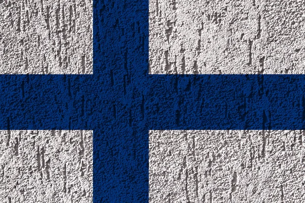 Finlandia Bandiera Sullo Sfondo Texture Concetto Soluzioni Design — Foto Stock