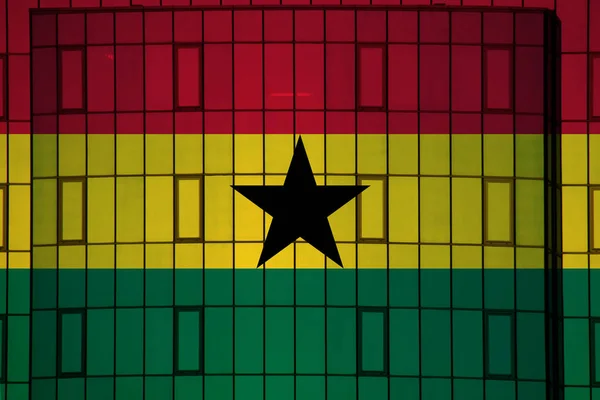 Bandera Ghana Textura Fondo Concepto Para Soluciones Diseño —  Fotos de Stock