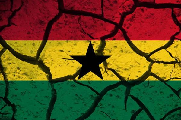 Ghanská Vlajka Pozadí Textury Koncept Pro Návrhářská Řešení — Stock fotografie