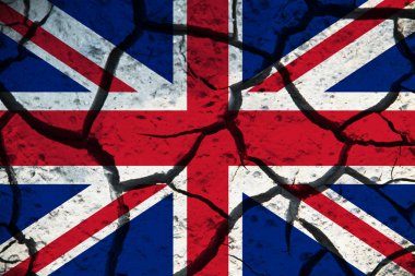 Arka planda Büyük Britanya bayrağı var. Tasarımcı çözümleri kavramı.