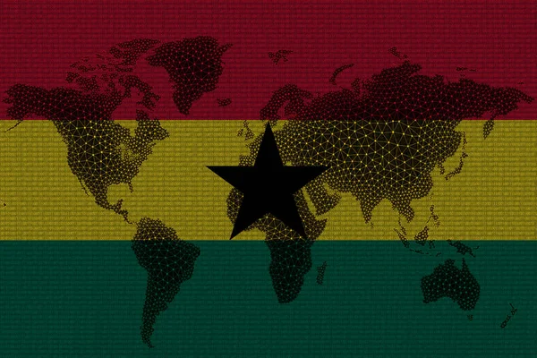 Bandera Ghana Textura Fondo Concepto Para Soluciones Diseño —  Fotos de Stock