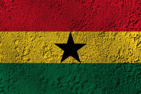 Bandera Ghana Textura Fondo Concepto Para Soluciones Diseño —  Fotos de Stock