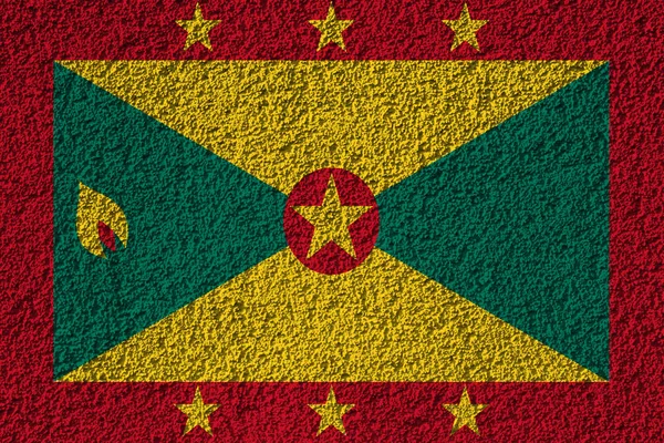 Grenada Flagga Bakgrunden Textur Koncept För Designlösningar — Stockfoto