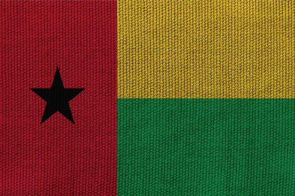 Guinea Bissau Flagge Auf Dem Hintergrund Textur Konzept Für Designerlösungen — Stockfoto