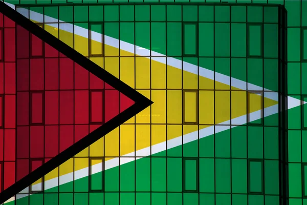 Bandiera Guyana Sulla Texture Dello Sfondo Concetto Soluzioni Design — Foto Stock