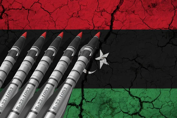 Прапор Лівії Тлі Текстури Концепція Дизайнерських Рішень — стокове фото