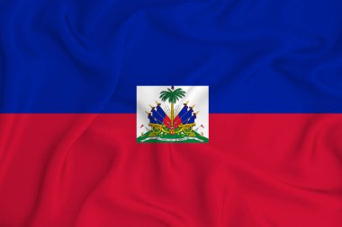 Arka planda haiti bayrağı var. Tasarımcı çözümleri kavramı.