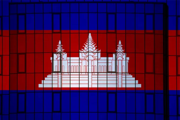 Bandera Camboya Textura Fondo Concepto Para Soluciones Diseño —  Fotos de Stock