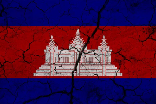 Флаг Камбоджи Фоне Текстуры Концепция Дизайнерских Решений — стоковое фото