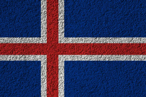 Исландский Флаг Фоне Текстуры Концепция Дизайнерских Решений — стоковое фото