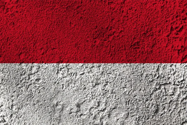Indonesien Flagge Auf Dem Hintergrund Textur Konzept Für Designerlösungen — Stockfoto