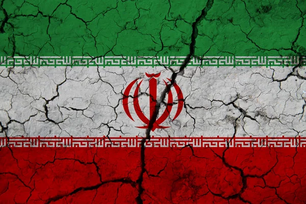 Arka planda İran bayrağı var. Tasarımcı çözümleri kavramı.