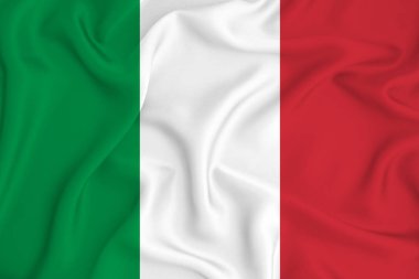 Arka planda İtalya bayrağı var. Tasarımcı çözümleri kavramı.