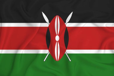 Arka planda Kenya bayrağı. Tasarımcı çözümleri kavramı.