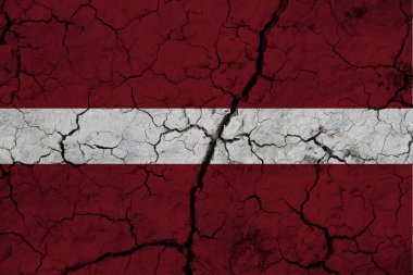 Arka planda Letonya bayrağı var. Tasarımcı çözümleri kavramı.