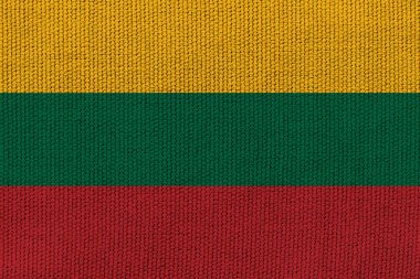 Arka planda Litvanya bayrağı var. Tasarımcı çözümleri kavramı.