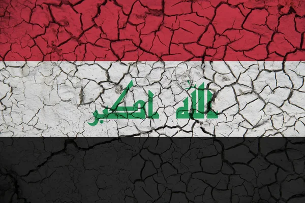 Прапор Ірака Фоновій Текстурі Концепція Дизайнерських Рішень — стокове фото