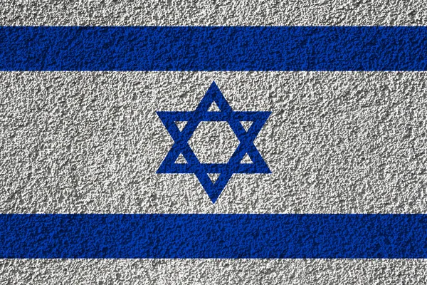 背景纹理上有以色列国旗 设计者解决方案的概念 — 图库照片