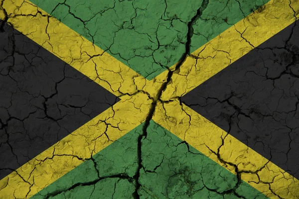 Флаг Ямайки Фоне Текстуры Концепция Дизайнерских Решений — стоковое фото