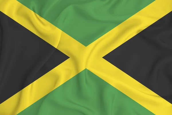 背景纹理上的牙买加国旗 设计者解决方案的概念 — 图库照片