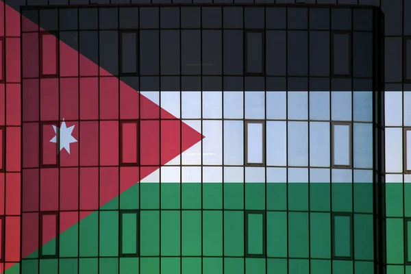 Flaga Jordana Fakturze Tła Koncepcja Rozwiązań Projektowych — Zdjęcie stockowe