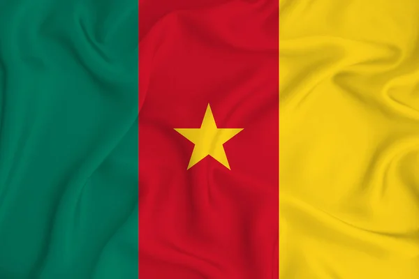 Kamerun Flagge Auf Der Hintergrundtextur Konzept Für Designerlösungen — Stockfoto