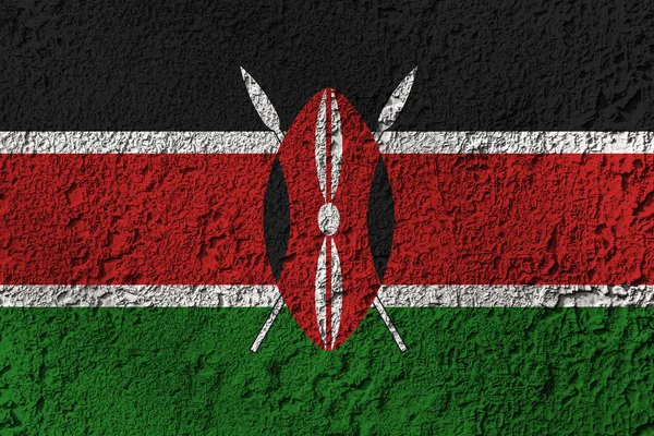 Bandiera Kenya Sulla Texture Sfondo Concetto Soluzioni Design — Foto Stock