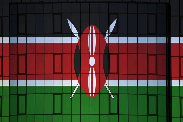 Bandiera Kenya Sulla Texture Sfondo Concetto Soluzioni Design — Foto Stock