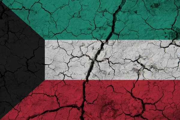 쿠웨이트 국기가 텍스처에 디자이너 해결책에 — 스톡 사진