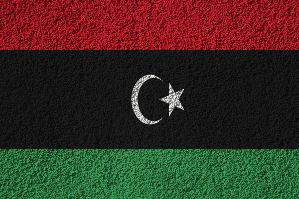 Libyjská Vlajka Pozadí Textury Koncept Pro Návrhářská Řešení — Stock fotografie
