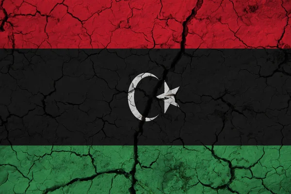 Libië Vlag Achtergrond Textuur Concept Voor Designer Oplossingen — Stockfoto